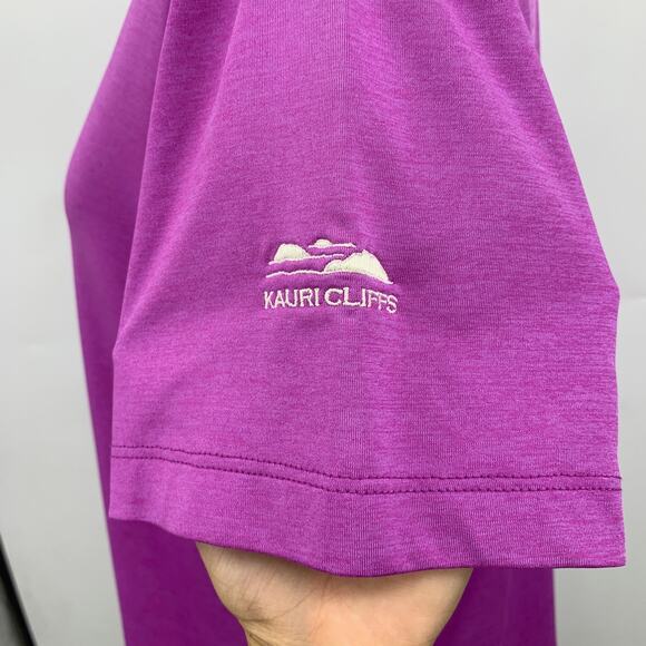 Peter Millar Shirt Womens L Large Berry 5 Button Placket Performance *Logo - Picture 3 of 10